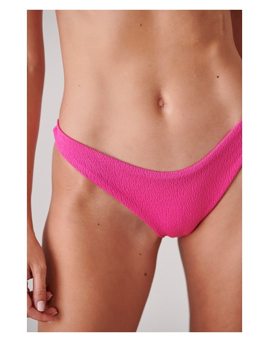 BLU4U Women's Bikini Slip Brazilian "SCRUNCHIES SOLIDS" Hot Pink