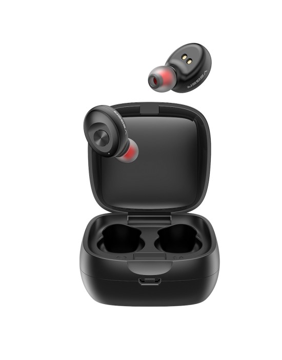 Veger XG08 In-ear Bluetooth Handsfree Ακουστικά με Θήκη Φόρτισης Μαύρα
