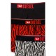 DIESEL Σετ 3 Ανδρικά Μπόξερ Zebra Print Λευκό - Μαύρο - Κόκκινο