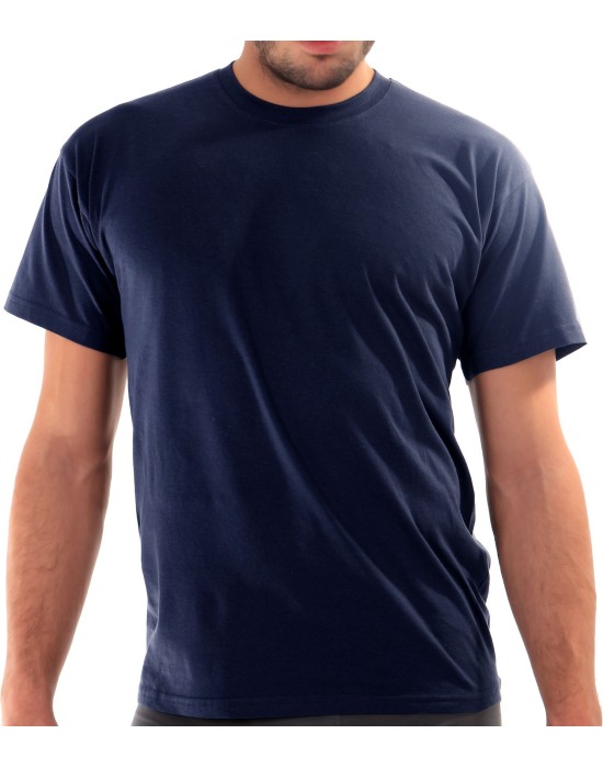  APPLE Ανδρικό T/Shirt Κοντομάνικο Με Λαιμόκομψη Μαρίν