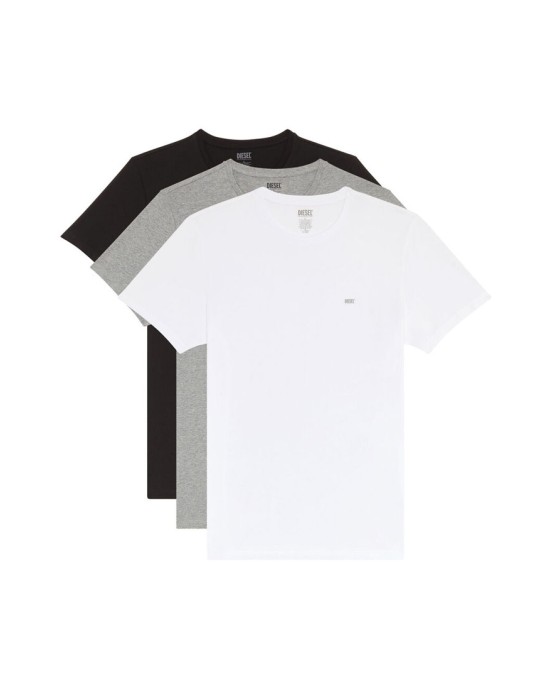 DIESEL 00SPDG-0LIAD-E4157 SET 3PCS Ανδρικό Μπλουζάκι Κοντομάνικο Μαύρο Γκρι Λευκό