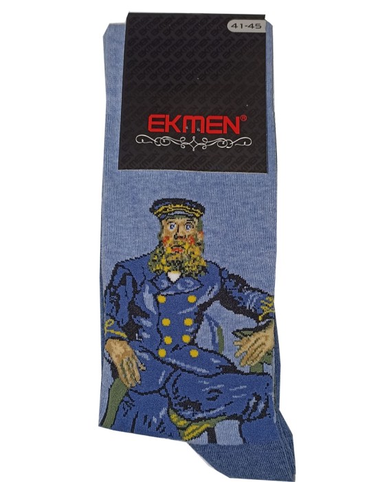 EKMEN Ανδρικές Κάλτσες Σχέδιο Van Gogh - Josheph Roulin 1001-22 Ραφ