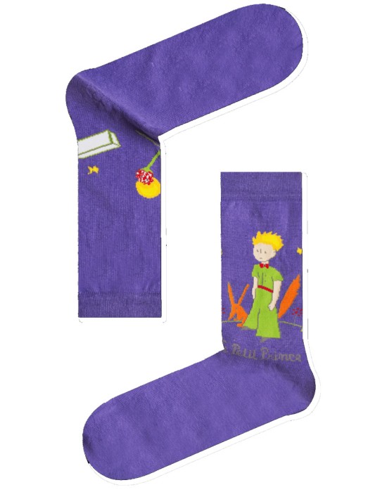 EKMEN Ανδρικές Κάλτσες Σχέδιο Le Petit Prince 1001-17 Μωβ