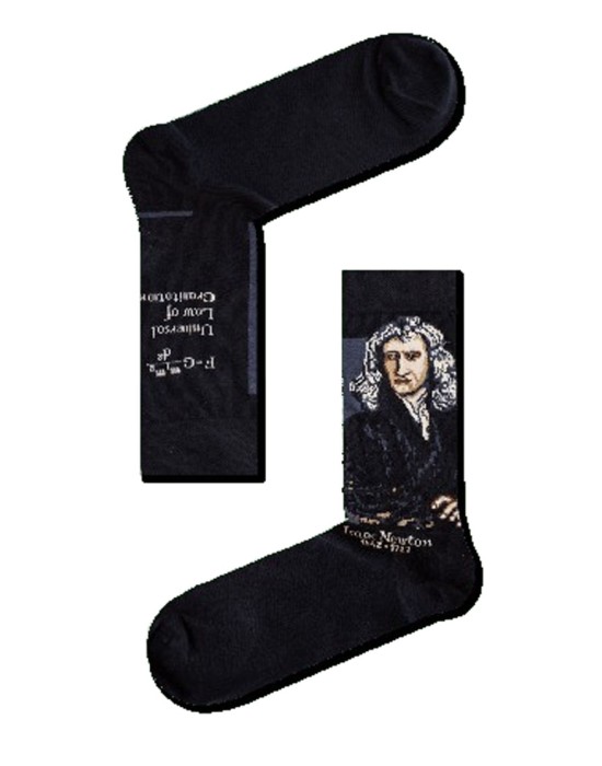 EKMEN Ανδρικές Κάλτσες Σχέδιο Isaac Newton 1001-4 Μαύρο