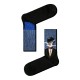 EKMEN Ανδρικές Κάλτσες Σχέδιο Rene Magritte Man 1001-7 Μαύρο