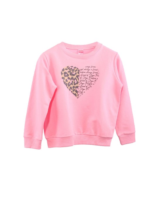 JOYCE Παιδικό Φούτερ Μπλούζα Κορίτσι HEART 2363508-33 Ροζ