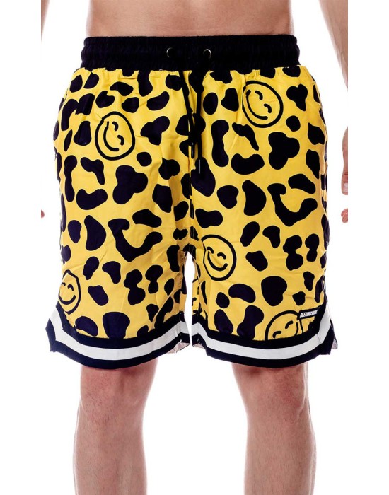 BEE UNUSUALL ανδρικό μαγιό Boardshorts polyester HOUBA μαύρο-κίτρινο 