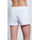 1221-900005-01 Bdtk Γυναικείο αθλητικό shorts σε loose γραμμή Λευκό