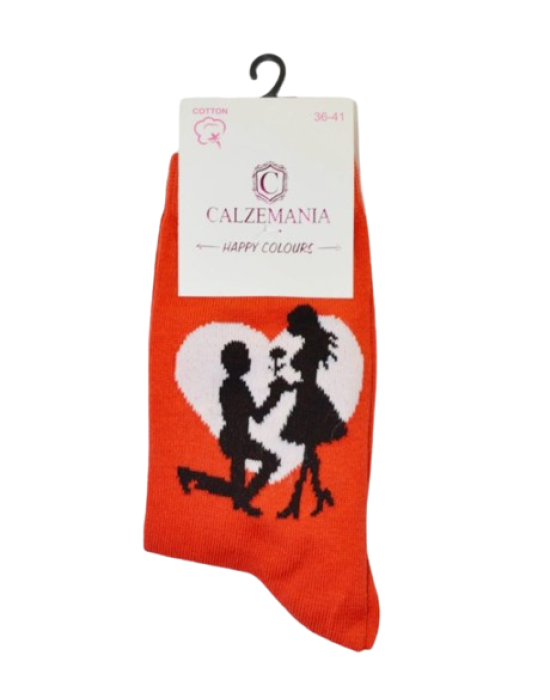 Calzemania Γυναικείες Κάλτσες Valentines Day Κόκκινο 29-2