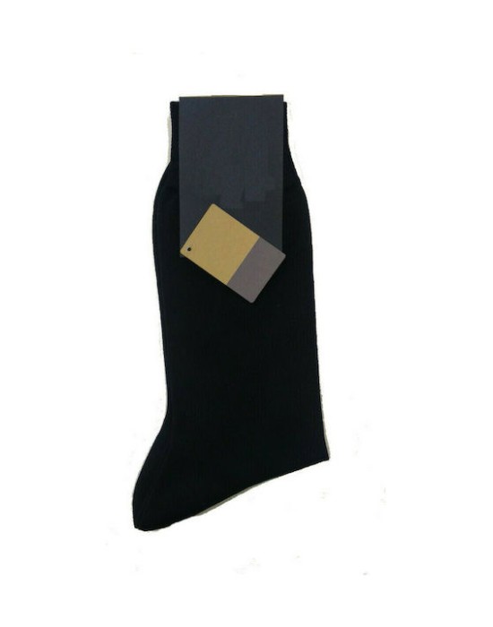 Πουρνάρας Ανδρική Κάλτσα Κοστουμιού Mercerized Μπλε Σκούρο